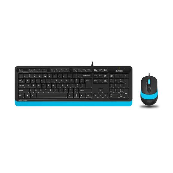 A4 Tech F-1010 Klavye + Optik Mouse Set Mavi