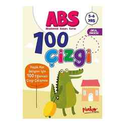 ABS 100 Çizgi - Küçük Kas Gelişimi İçin 100 Eğlenceli Çizgi Çalışması 5 - 6 Yaş - Thumbnail