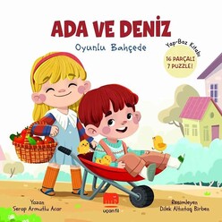 Ada ve Deniz Oyunlu Bahçede - Yapboz Kitabı - 16 Parçalı 7 Puzzle! - Thumbnail