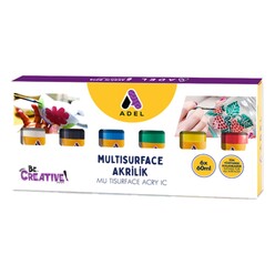 Adel - Adel Akrilik Boya 60mlx6 Multisurface Klasik 2188000064000