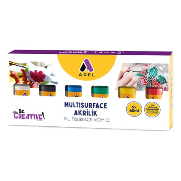 Adel Akrilik Boya 60mlx6 Multisurface Klasik 2188000064000