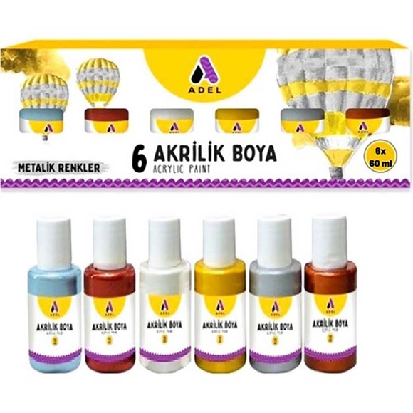 Adel Akrilik Boya 60x6 Metalik Renk