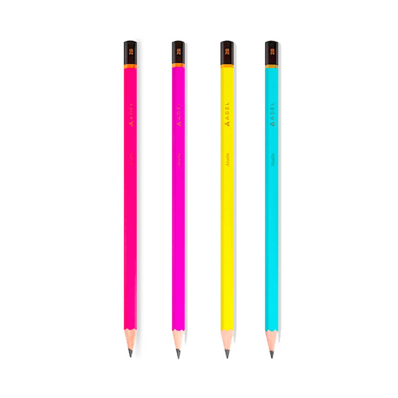 Adel Matte Kurşun Kalem 2B Canlı Renkler