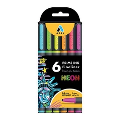 ADEL Prime Fineliner 6’lı Neon 2201000100000 - Thumbnail