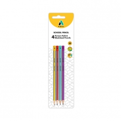 Adel School Pencil 2B Kurşun Kalem 4 lü Blister - Thumbnail