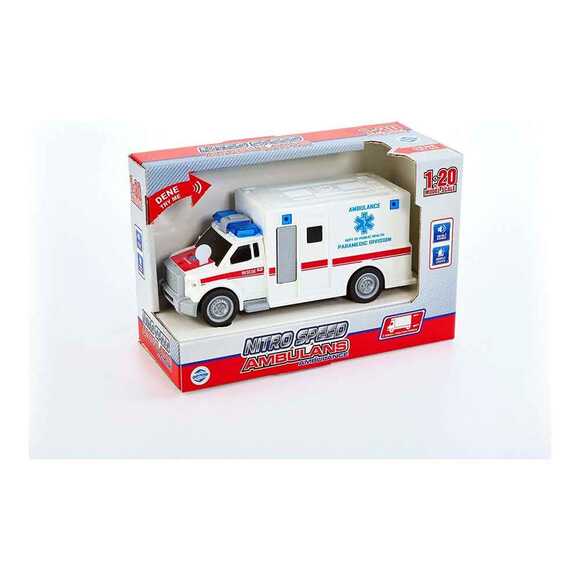 Adeland Nitro Speed 1:20 Polis Ambulans Beyaz 000406