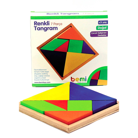 Ahşap Renkli Tangram 7 Parça 1208