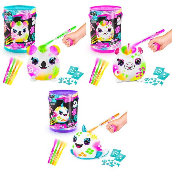 Airbrush Plush Peluş Neon Squish Pals Boya Kutusu CNLIR022