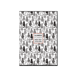 Akademi Çocuk - Akademi Çocuk 2020-2021 16 Aylık Ajanda 12x17cm Black Cats