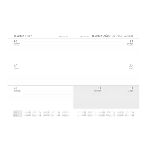 Akademi Çocuk 2021 - 2022 Akademik Ajanda 21X29 Cm Kırmızı 3119 