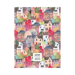 Larus - Akademi Çocuk 2023 Haftalık Ajanda Houses 16X21Cm