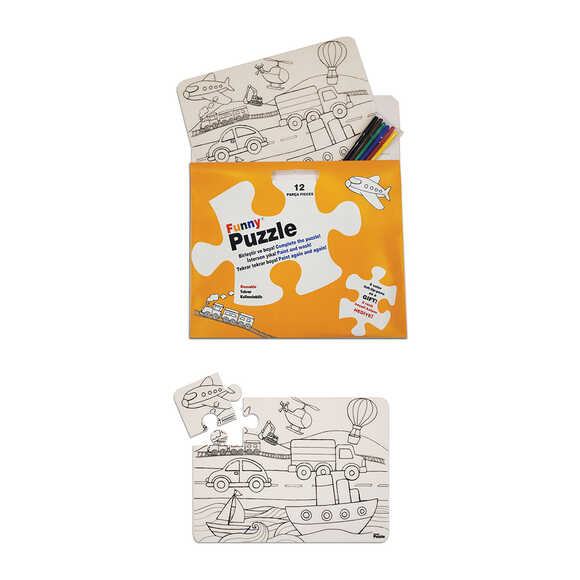 Akademi Çocuk 3121 Funny Puzzle Taşıtlar