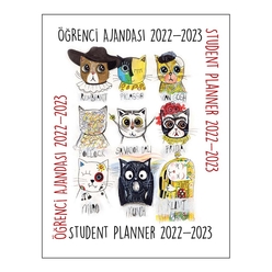 Larus - Akademi Çocuk Öğrenci Ajandası Paınter Cats 16x21 cm 2022-2023