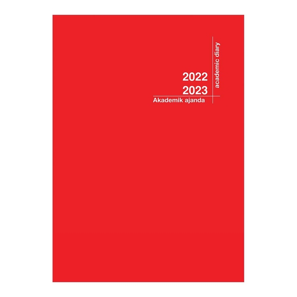 Akademik Ajanda 21X29 Kırmızı 2022 - 2023