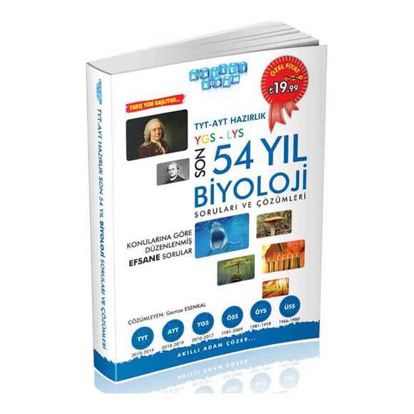 Akıllı Adam TYT AYT Son 54 Yıl Biyoloji Soru Çözümlü