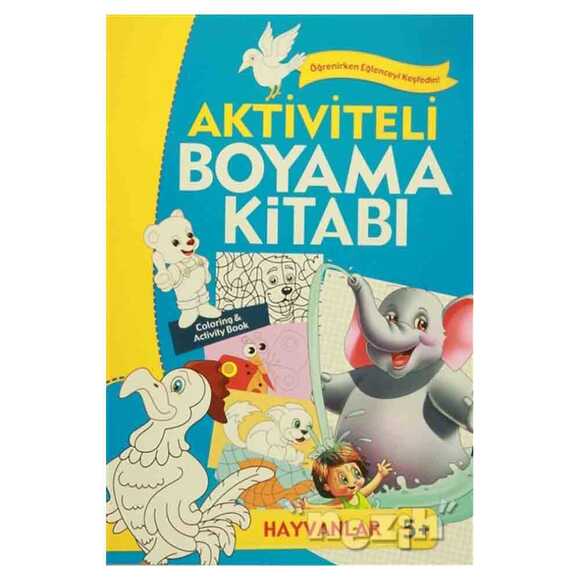 Aktiviteli Boyama Kitabı 5 Yaş - Hayvanlar Mavi Kitap
