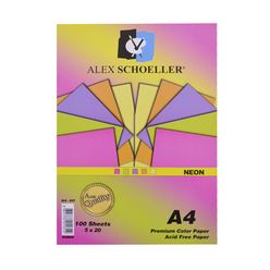 Alex A4 Neon Renkli Fotokopi Kağıdı 100’lü - Thumbnail