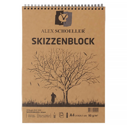 Alex Schoeller Kraft Eskiz Blok A4 Spiralli 90 gr 60 Yaprak 1022 - Thumbnail