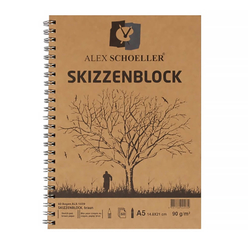 Alex Schoeller Kraft Eskiz Blok A5 Spiralli 90 gr 60 Yaprak 1039 - Thumbnail