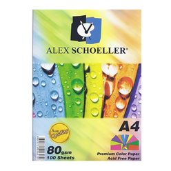 Alex Schoeller Renkli Çizgisiz Kağıt 10 Renk 50'li Paket ALX-621 - Thumbnail