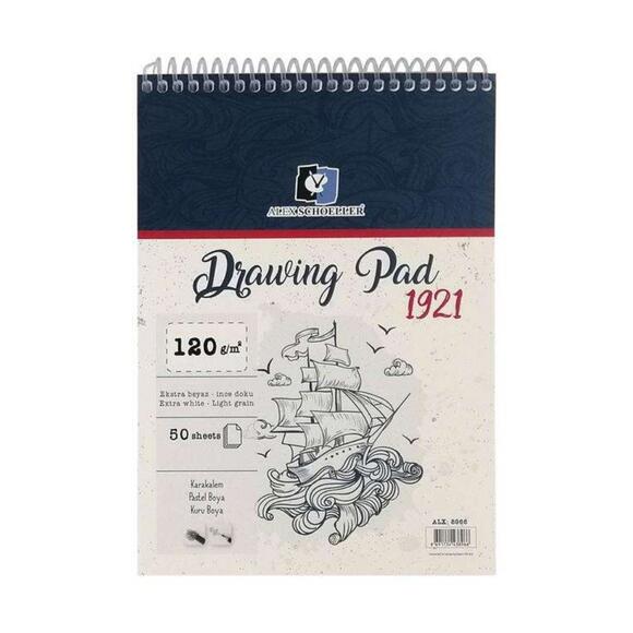Alex Spiralli Drawıng Pad A5 120 Gr 50 Li ALX-8966