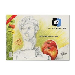 Alex Schoellers - Alex Spiralli Resim Defteri 35X50 Cm 120Gr 15’Li ALX-833 