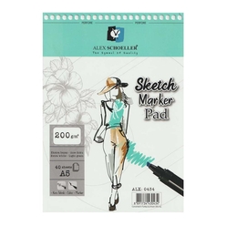 Alex Spralli Sketch-Marker Pad A5 200Gr 40’Lı Alx-0434 - Thumbnail