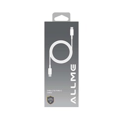 Allme 3A Type-C To Type-C Data Kablo Beyaz DK3ATTB - Thumbnail