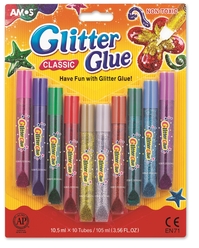 Amos Glitter Glue Classic Simli Yapıştırıcı 10’lu GCL10B10 - Thumbnail
