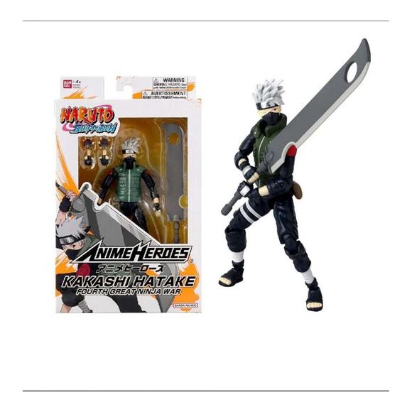 Anime Heroes 16 cm Naruto Figürleri - Hatake Kakashi 4 Büyük Ninja Savaşı 36963