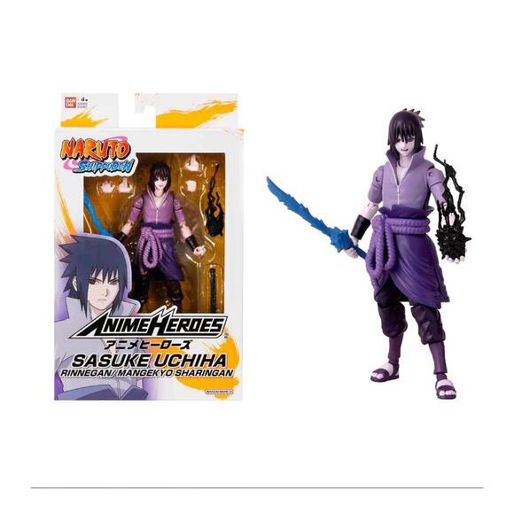 Anime Heroes 16 Cm Sasuke Rinnegan / Mangekyo Sharingan Poz Verilebilir Figür Naruto Serisi 36962