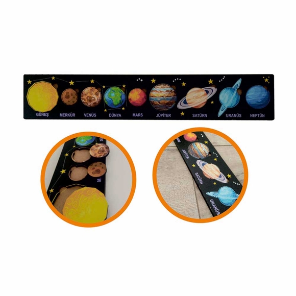 Ankebut 9 Parça Siyah Güneş Sistemi Puzzle 31111