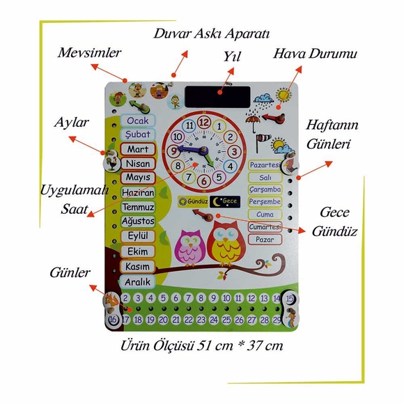 Ankebut Türkçe Takvim Montessori 30176