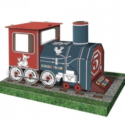 Arnas Toys 5098 3D Karton Maket Boyama Treni - Thumbnail