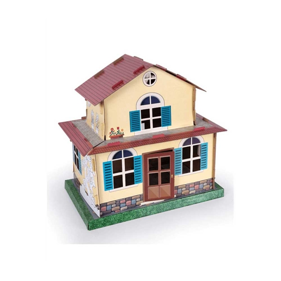 Arnas Toys 5135 3D Karton Maket Boyama Evi Sarı Köşk