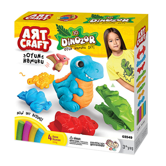 Art Craft 3D Dinozor Hamur Set 200 Gr 3549