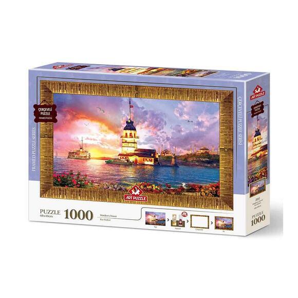 Art Puzzle 1000 Parça Çerçeveli Puzzle Kız Kulesi 5665 68X48 Cm