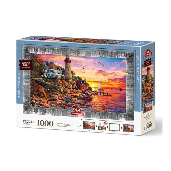 Art Puzzle 1000 Parça Çerçeveli Puzzle Muhteşem Batış 5671 68X48 Cm