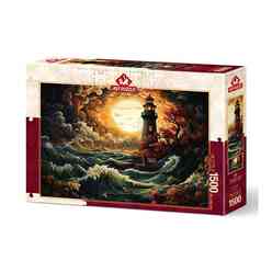 Art Puzzle - Art Puzzle 1500 Parça Fırtınada Deniz Feneri 5405 85X60 Cm