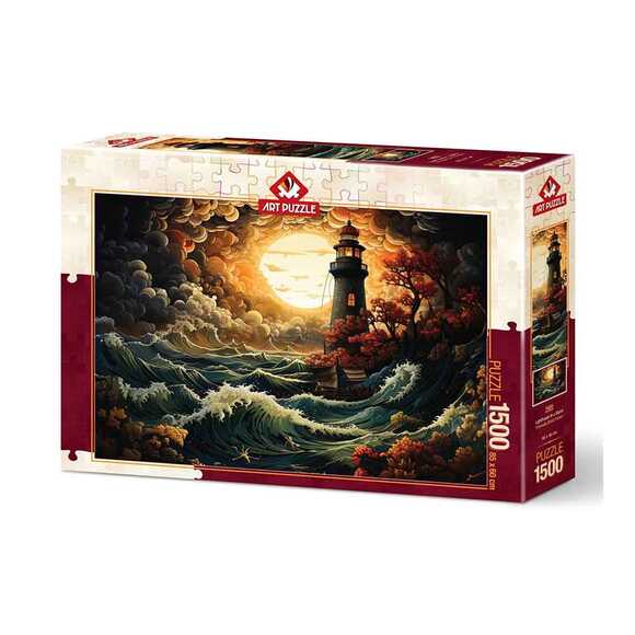 Art Puzzle 1500 Parça Fırtınada Deniz Feneri 5405 85X60 Cm