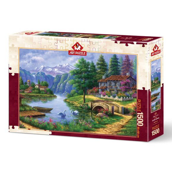 Art Puzzle 1500 Parça Göl Köy 5371