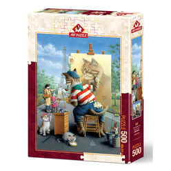 Art Puzzle - Art Puzzle 500 Parça Ressam Kedi 5087