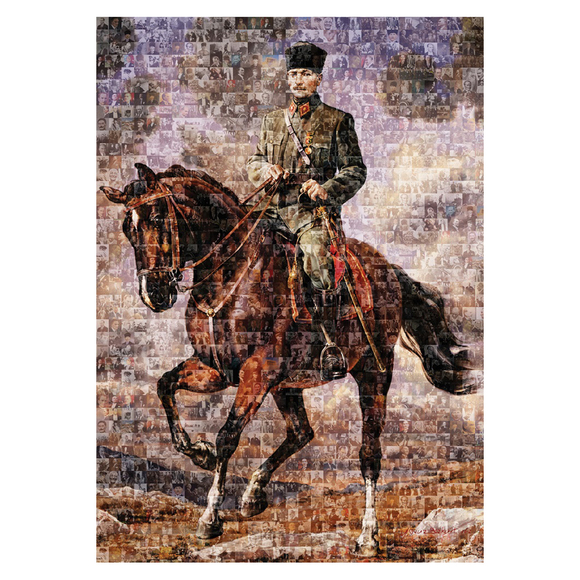 Art Puzzle Gazi Mustafa Kemal Sakarya İsimli Atıyla 1000 Parça Puzzle 4406