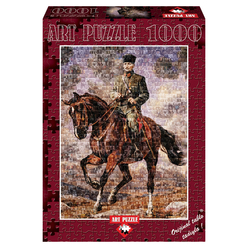 Art Puzzle Gazi Mustafa Kemal Sakarya İsimli Atıyla 1000 Parça Puzzle 4406 - Thumbnail