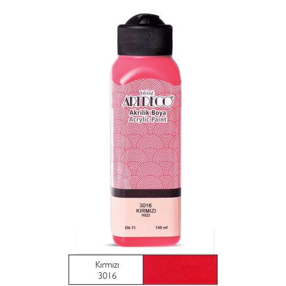 Artdeco Akrilik Boya 140ml Kırmızı 3016