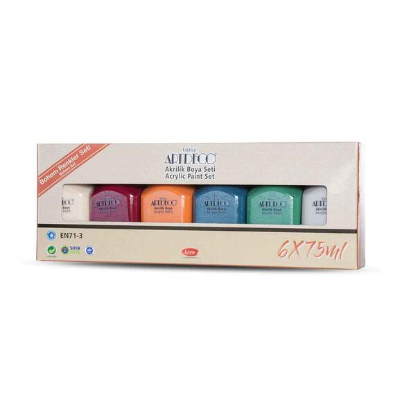 Artdeco Akrilik Boya 6X75Ml Set - Bohem Renkler 070I-As10