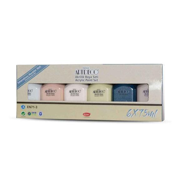 Artdeco Akrilik Boya 6X75Ml Set - İskandinav Renkler 070I-As11