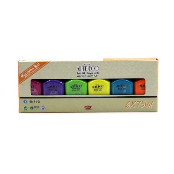 Artdeco Akrilik Boya 6X75Ml Set - Makaron Renkler 070I-As7