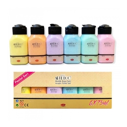 Artdeco Akrilik Boya 6X75ml Set Pastel Renkler 070I-AS2 - Thumbnail