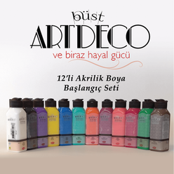 Artdeco Akrilik Boya Başlangıç Seti 140 ml 12 li - Thumbnail